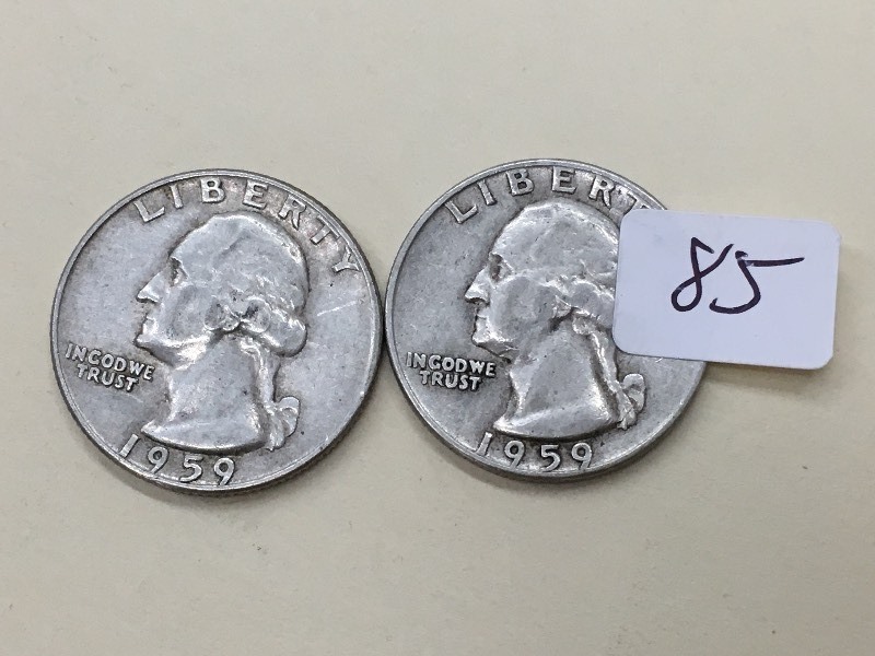 (1) 1959-D & (1) 1959 Washington Qu...