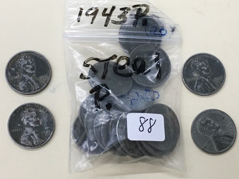 (20) 1943 Steel Lincoln Cents ...