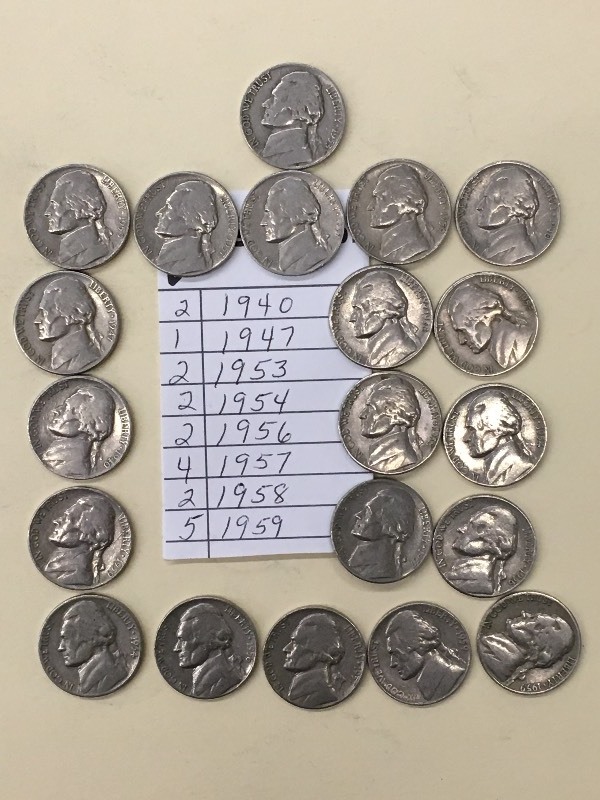 Lot Of (20) 1940s Thru 1950s Nick...