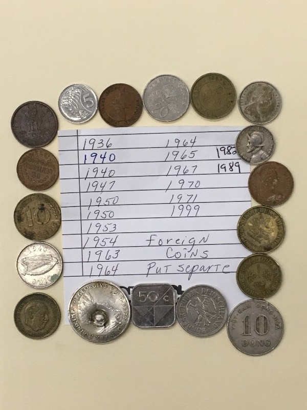 Lot Of (18) Assorted Foreign Coins ...