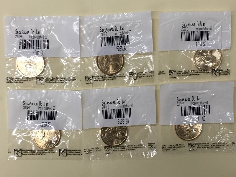 2000-2005 Unc 6-Coin Sacagawea Doll...