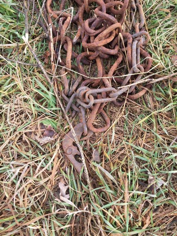 TRACTOR TIRE CHAINS ROUGHLY 12 FEET LONG AND VERY HEAVY