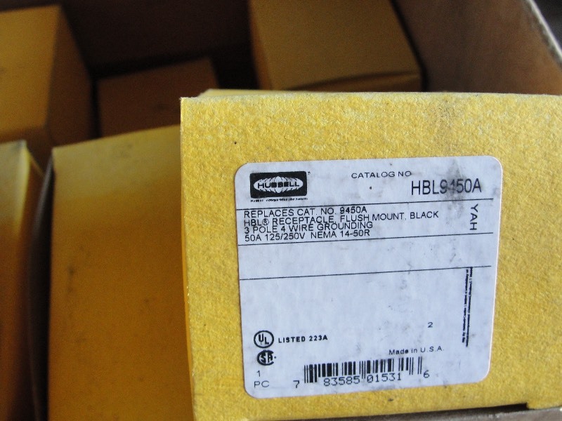 HBL 9450A Receptacle 50 Amp 125250 Volt