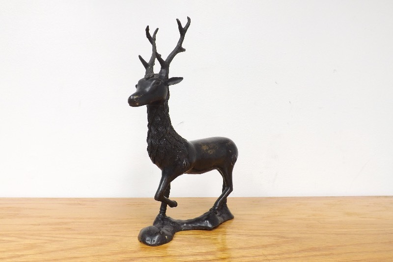 Vintage Bronze Deer Sculpture