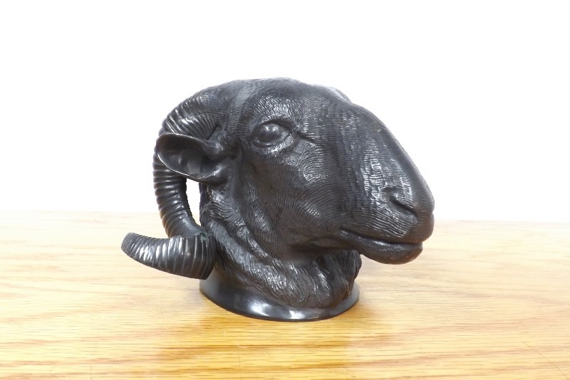 Vintage Bronze Rams Head