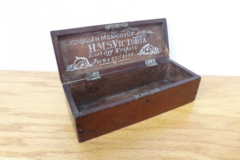 Antique 1893 Wood Memorial Collection Box