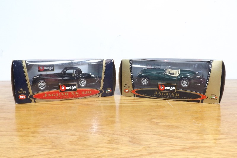 2 Mint in Box Burago 124 Scale Jaguars