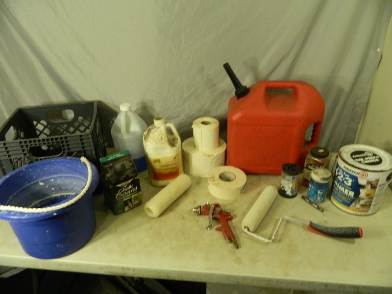 lot 159 image: Electrical, Chemicals, Paint, Gas Jug