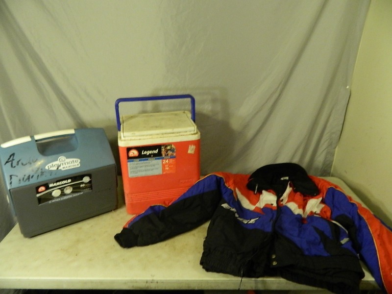 lot 165 image: Large Polaris Jacket and Coolers