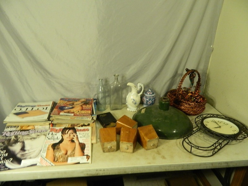 lot 230 image: Furniture Legs, Old Magazines, Decor, and More