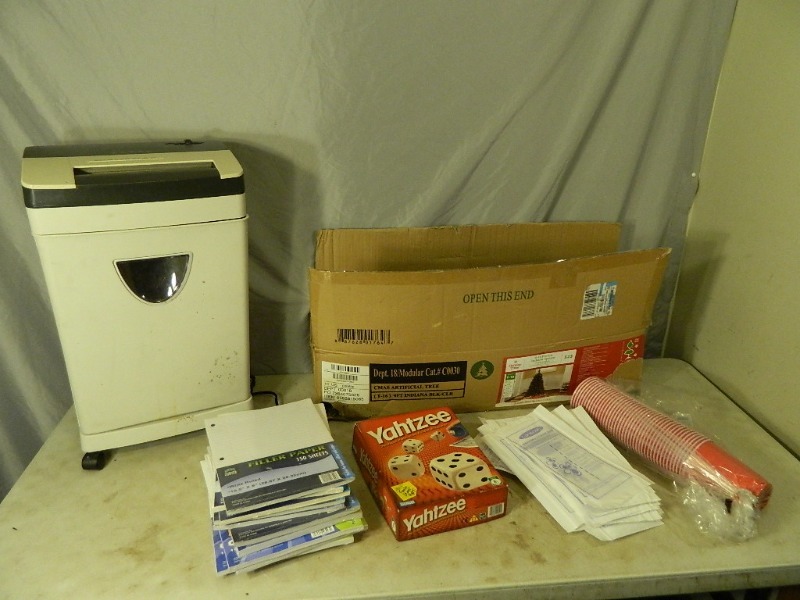 lot 237 image: Paper Shredder, New Notebook Paper, and More