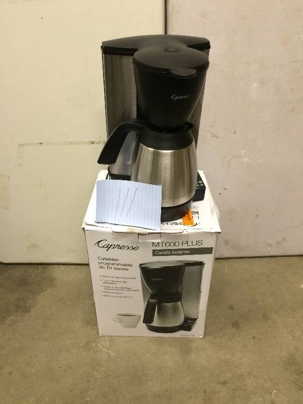 Capresso MT600 PLUS, Model #485 (Thermal). 10-Cup Programmable Coffee Maker with Stainless Steel Housing