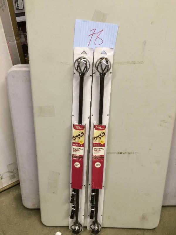 Lot of 2 Better Homes 28 in to 48 in Drapery Rod Set