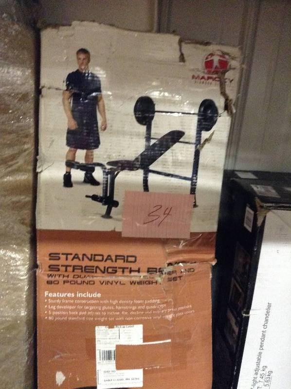 Marcy Diamond Weight Bench with 80 lb Weight Set