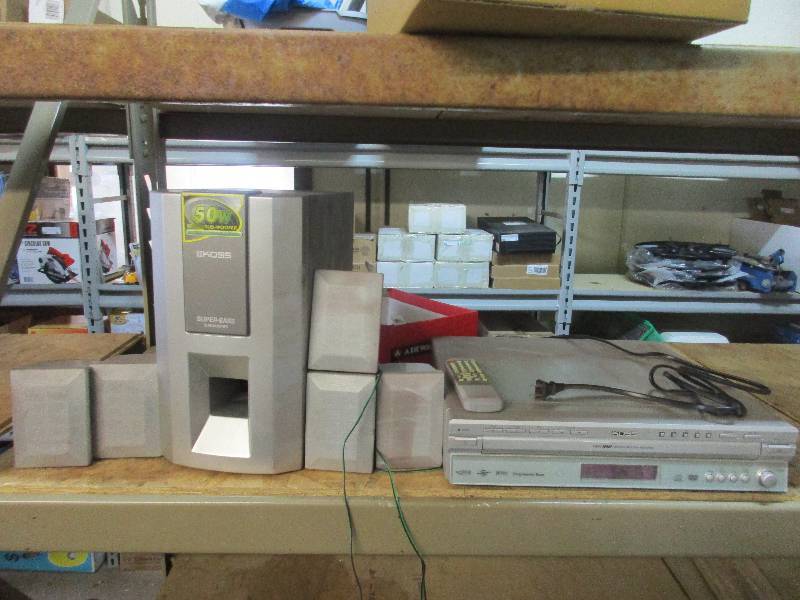 lot 35 image: koss surround sound system and 5 disc receiver