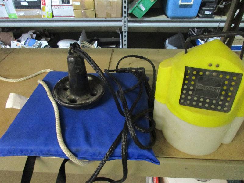 lot 52 image: fishing stuff - minnow bucket - throw float - anchor