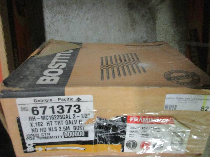 lot 82 image: Bostitch framing nails SKU RH-MC16225GAL 1 box