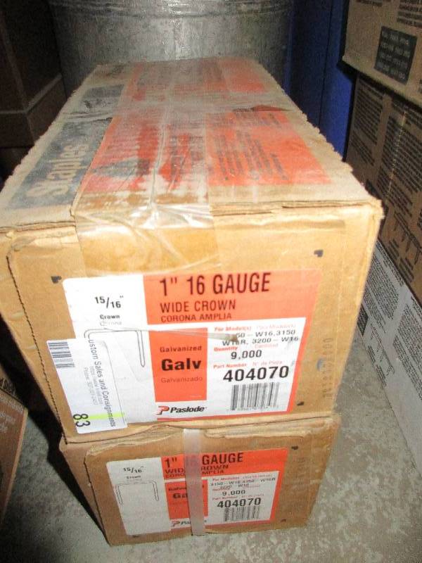 lot 83 image: Paslode staples part number 404070 2 boxes