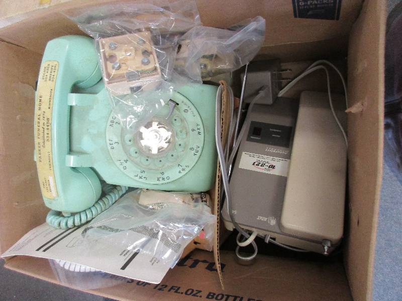 lot 110 image: box of phone stuff