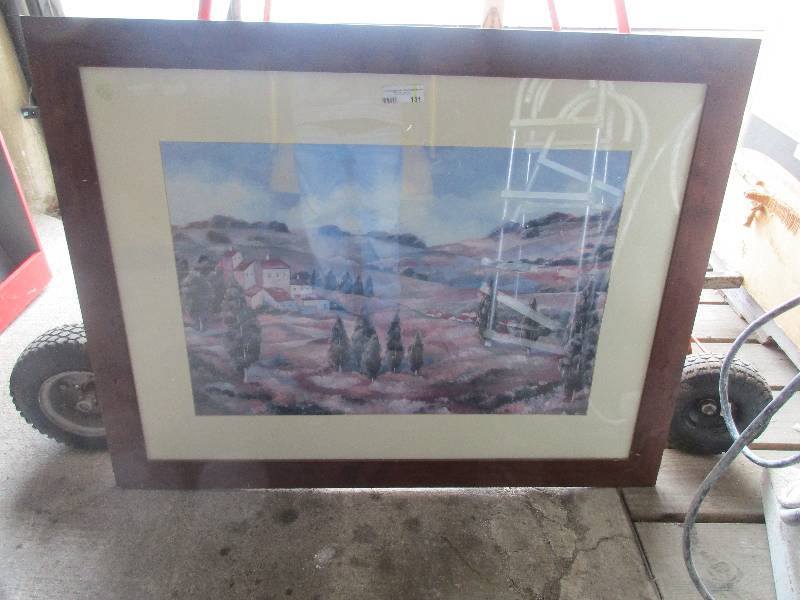 lot 131 image: Large framed artwork