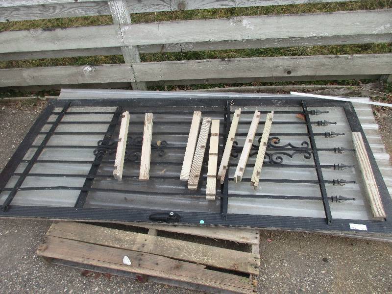 lot 133 image: metal security storm door and 5 clearskylight panels