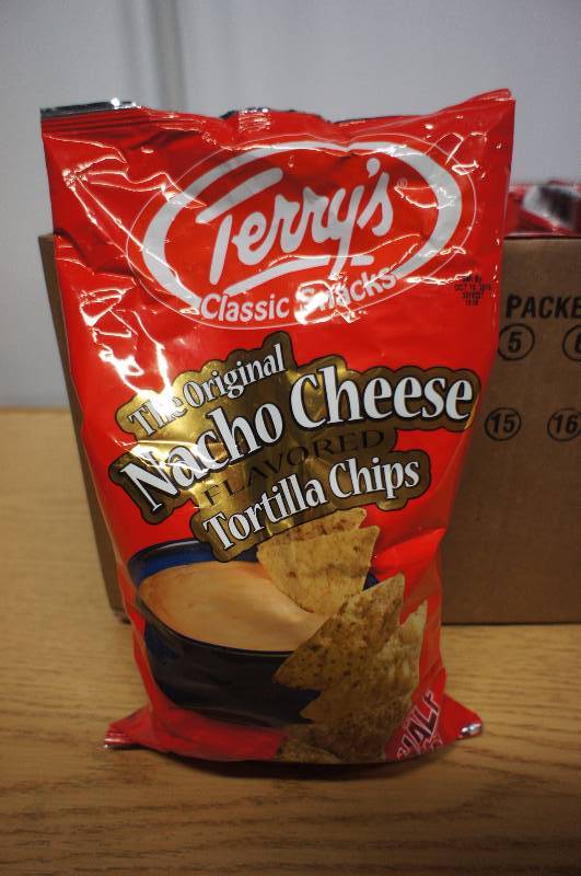 Lot of 15 - 8 oz bags of Terrys Nacho Cheese Tortilla Chips Exp - 1016