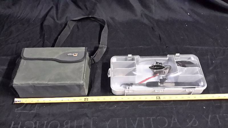 lot 51 image: Fishing set-Shakespeare collapsible spinning Rod & tackle case