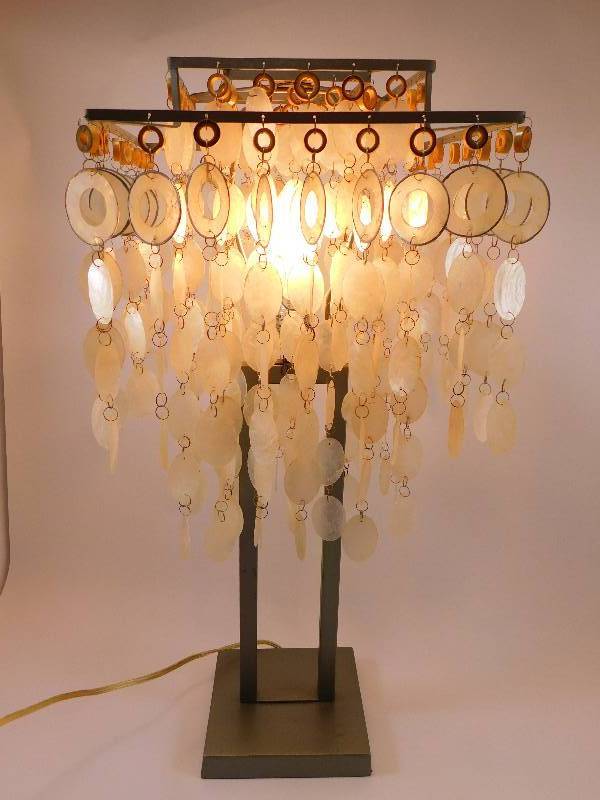 lot 13 image: Pier 1 Shell Lamp