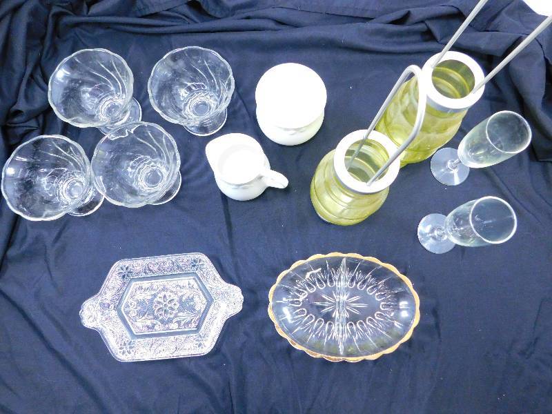 lot 45 image: Lot of Glass Dishes, Lanterns, Plus More