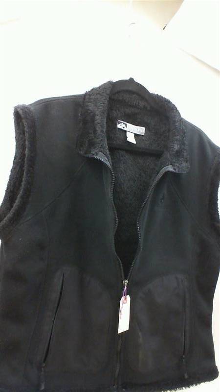 lot 62 image: Storm creek Black 100% polyester fuzzy vest Size XL