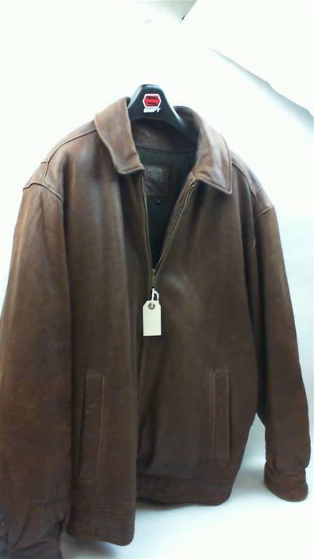 lot 65 image: Field Gear Leather Jacket with WoolAcrylic removable liner Size XLT (Extra Large Tall)