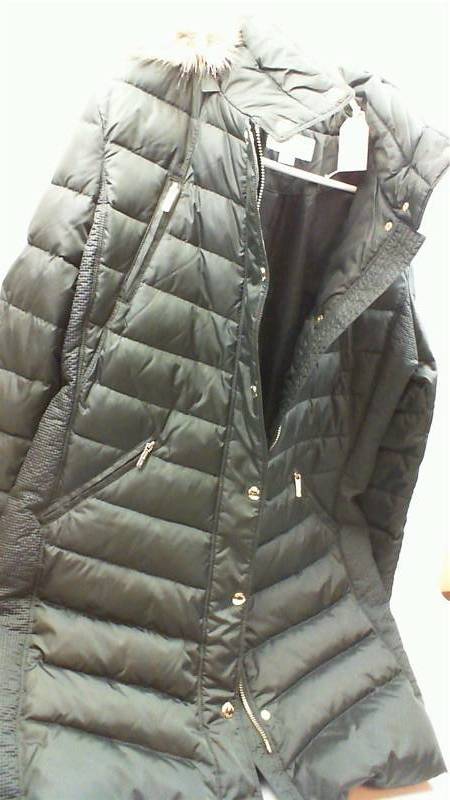 lot 66 image: Beautiful Fantatstic Condition Michael Kors XL Long Green Coat Removeable Hood