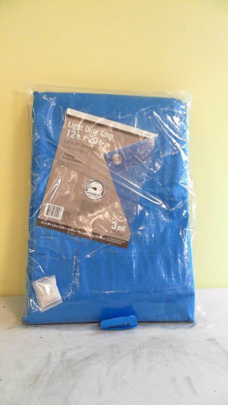 lot 572 image: Home Depot 12X20 Light Duty Tarp