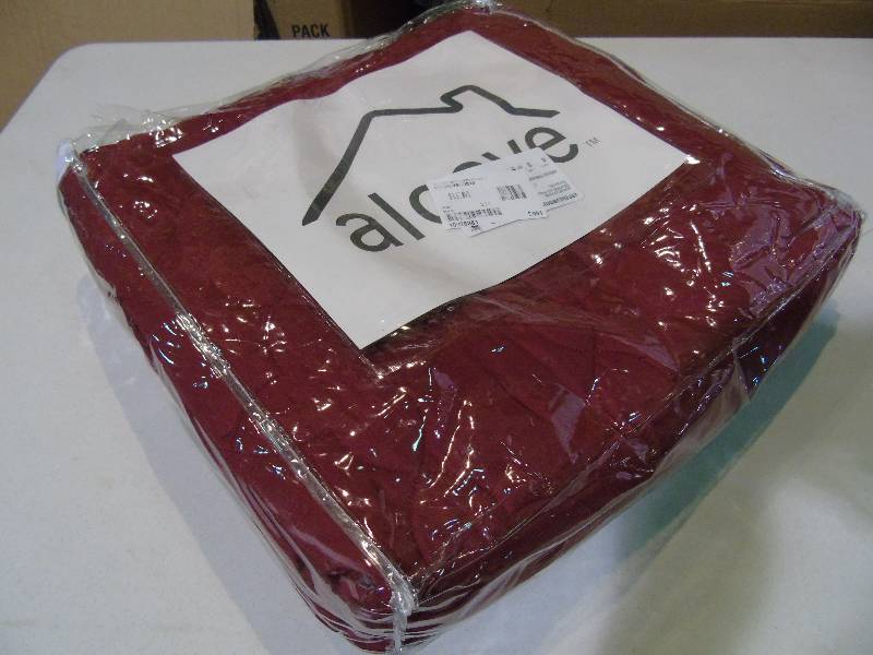 lot 32 image: alcove Flounce Bedspread - Full - Burgundy Color