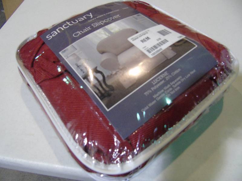 lot 36 image: Madison Industries Lucerne Chair Slipcover - Red Color