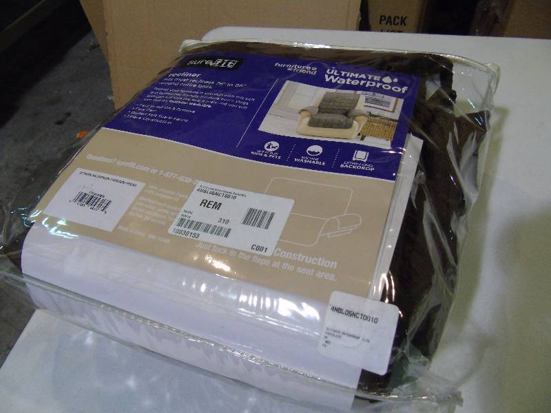 lot 42 image: Sure Fit Ultimate Waterproof Suede Recliner Cover - Chocolate Color