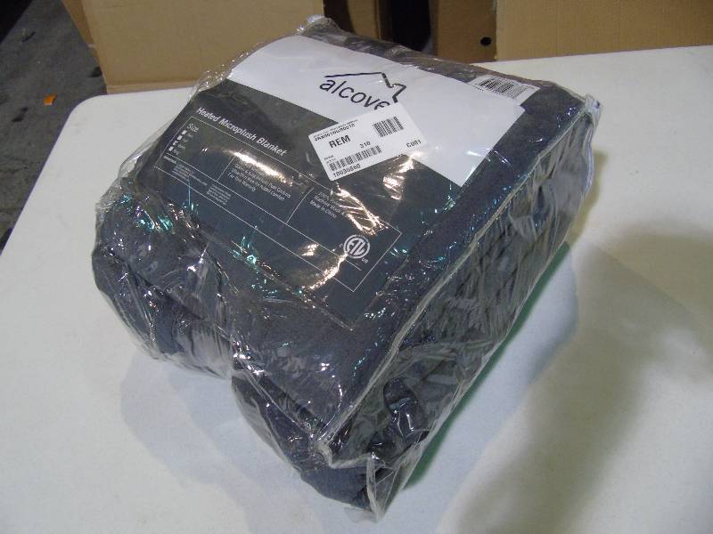 lot 53 image: alcove Electric Microplush Blanket - Queen - Gray Color
