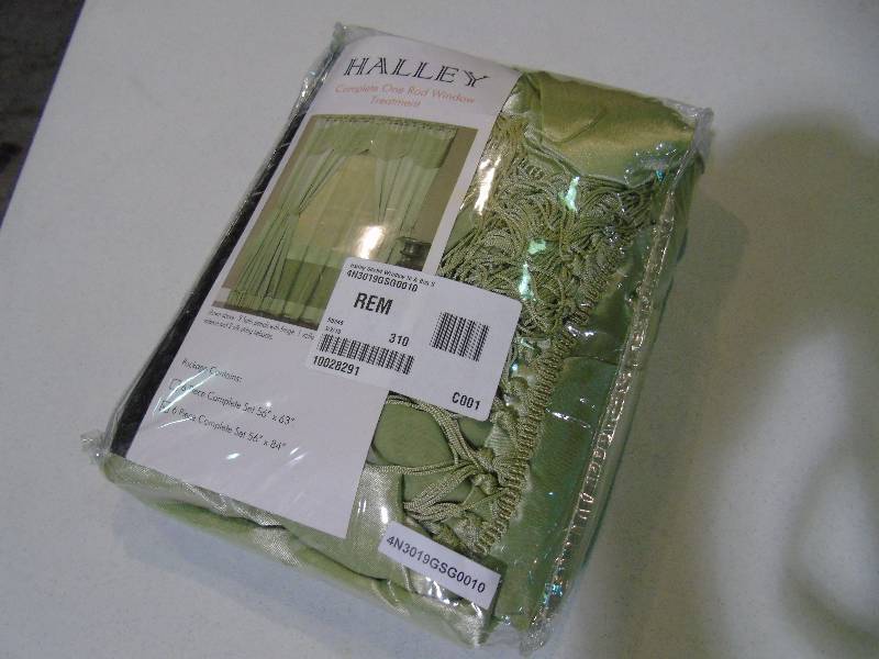 lot 73 image: McLeland Design Halley 56 x 84 6-Pc. One-Rod Drapery Set - Sage Color