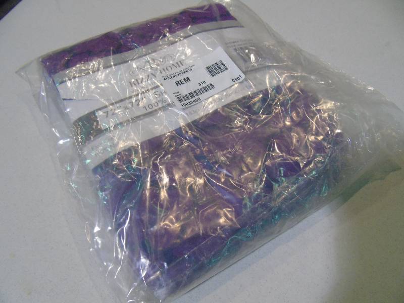 lot 77 image: Rizzy Home 72 x 72 Purple Shower Curtain