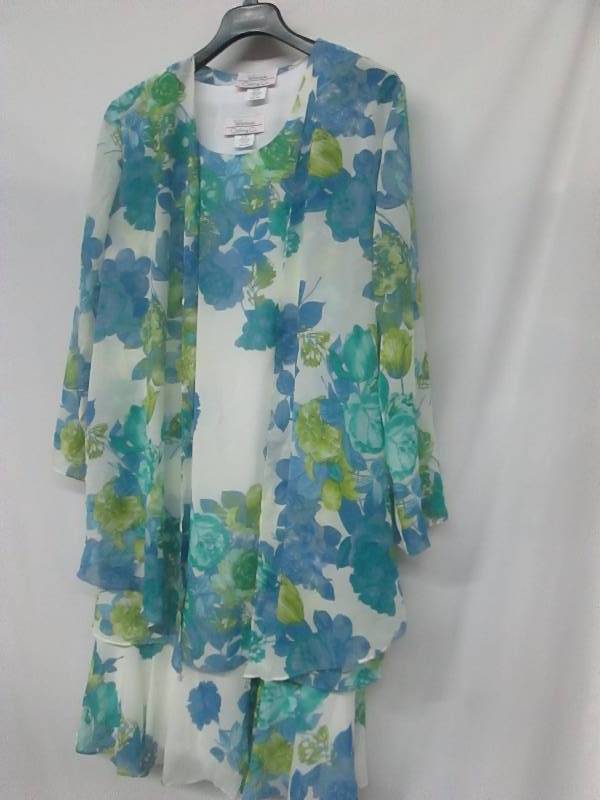 lot 102 image: Westside Womens Plus 2-pc. Floral Jacket & Dress Set