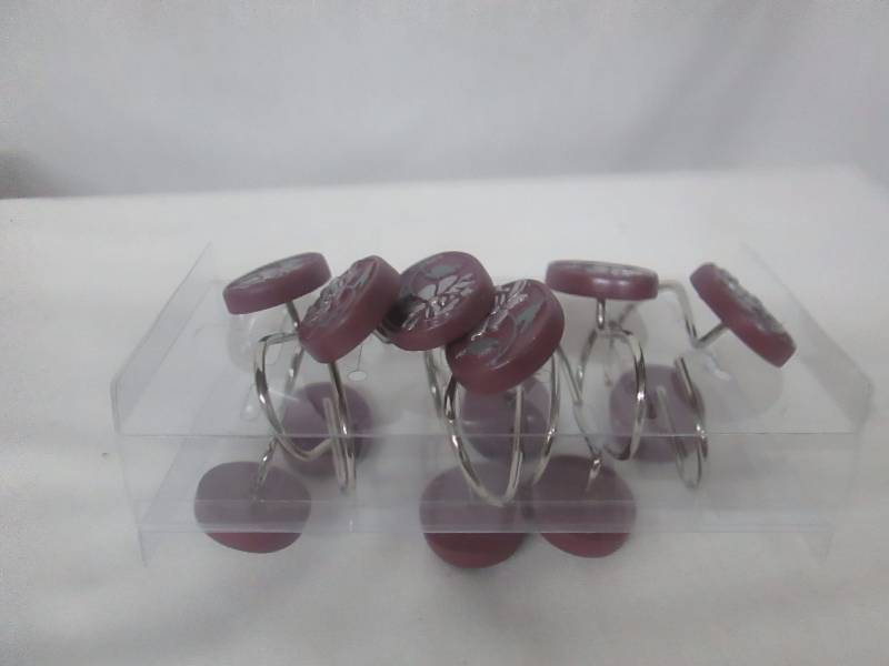 lot 106 image: Avanti Purple 12-pc. Shower Hooks