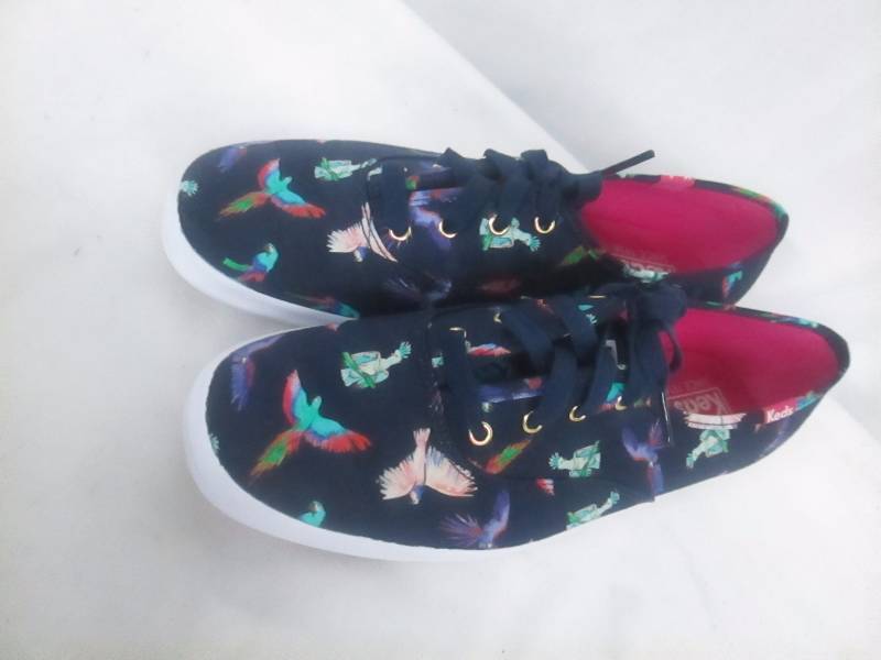 lot 38 image: Keds Womens Champion Bird-Print Sneaker