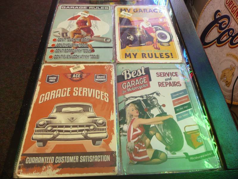 lot 38 image: 4 New Garage Signs - Girly Related - see pictures