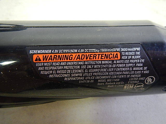 lot 53 image: Craftsman Portable 4.8V Electric Screwdriver & Charger