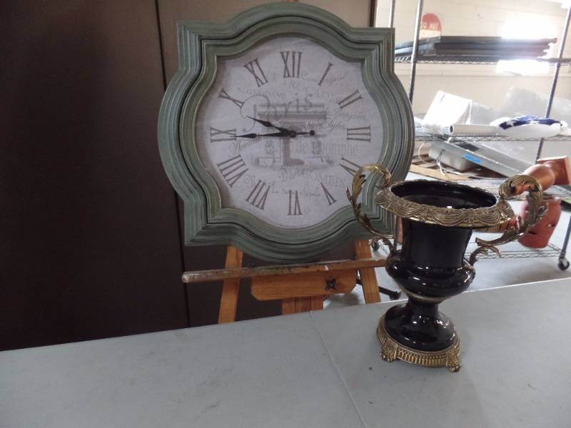 French Themed Clock and Urn
