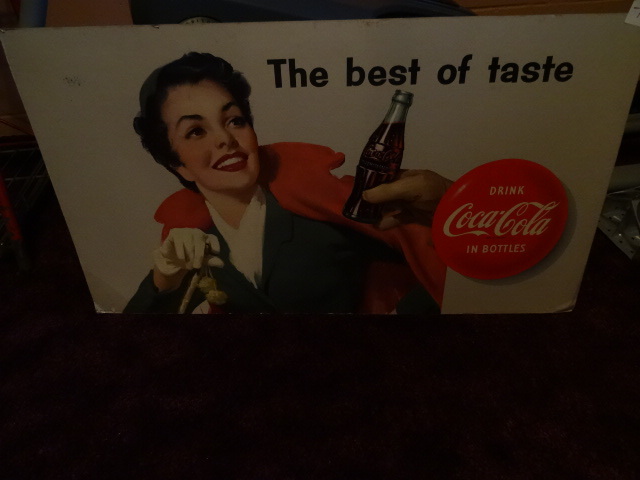 Vintage Coca Cola Card Board Double sided retail poster