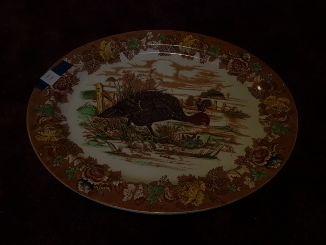 Hand painted Large Turkey platter