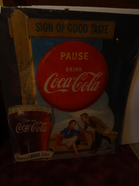 Vintage Coca Cola Cardboard display.