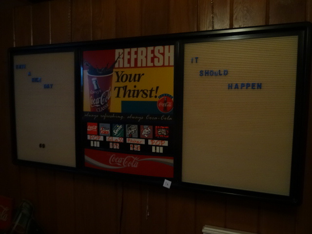 Coca Cola menu board