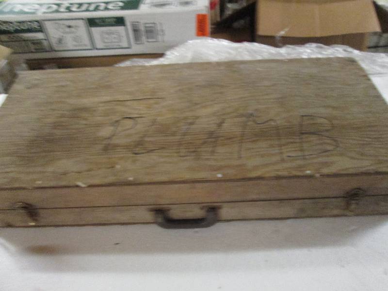 old wooden box 36x16 closed with ...